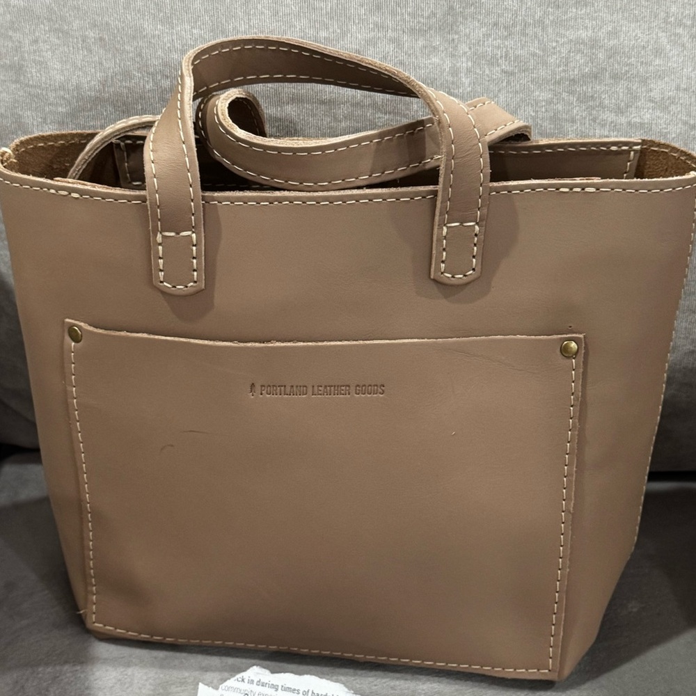 Portland Leather Stone Zip Mini Crossbody Tote Bag